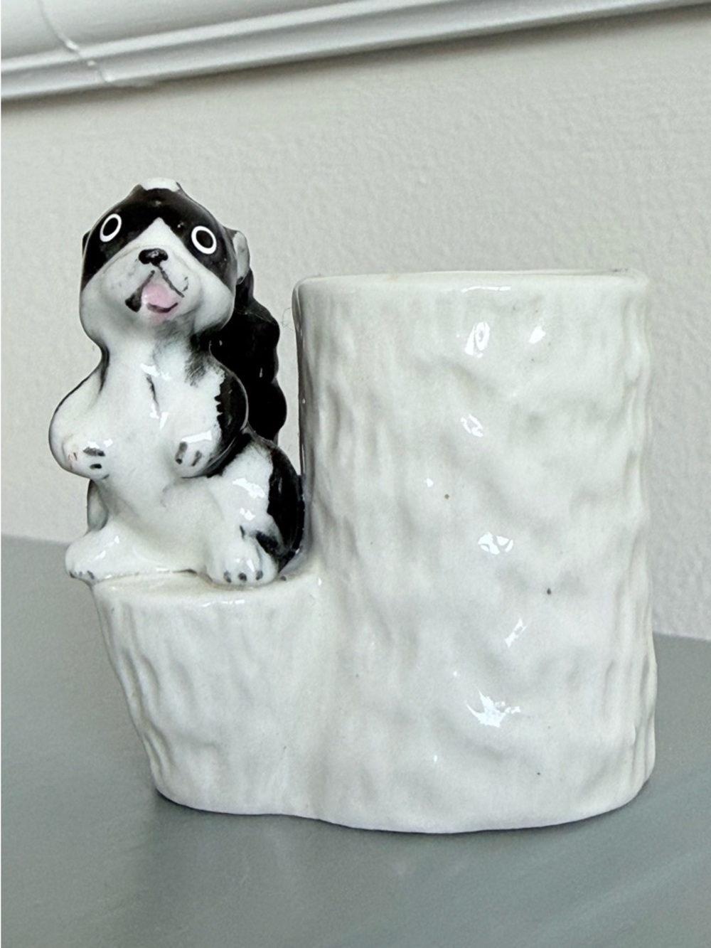 Vintage Skunk toothpick holder